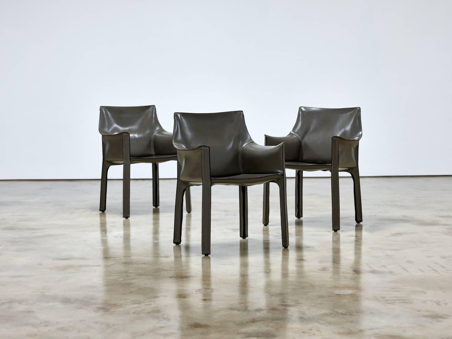20th Century Mario Bellini Cab Chairs, Set of Six