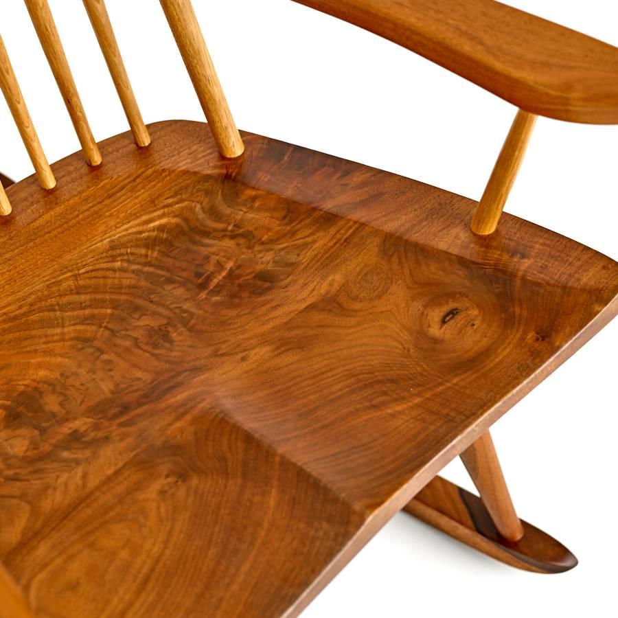 George Nakashima Single Board Rocking Armchair In Excellent Condition In Houston, TX