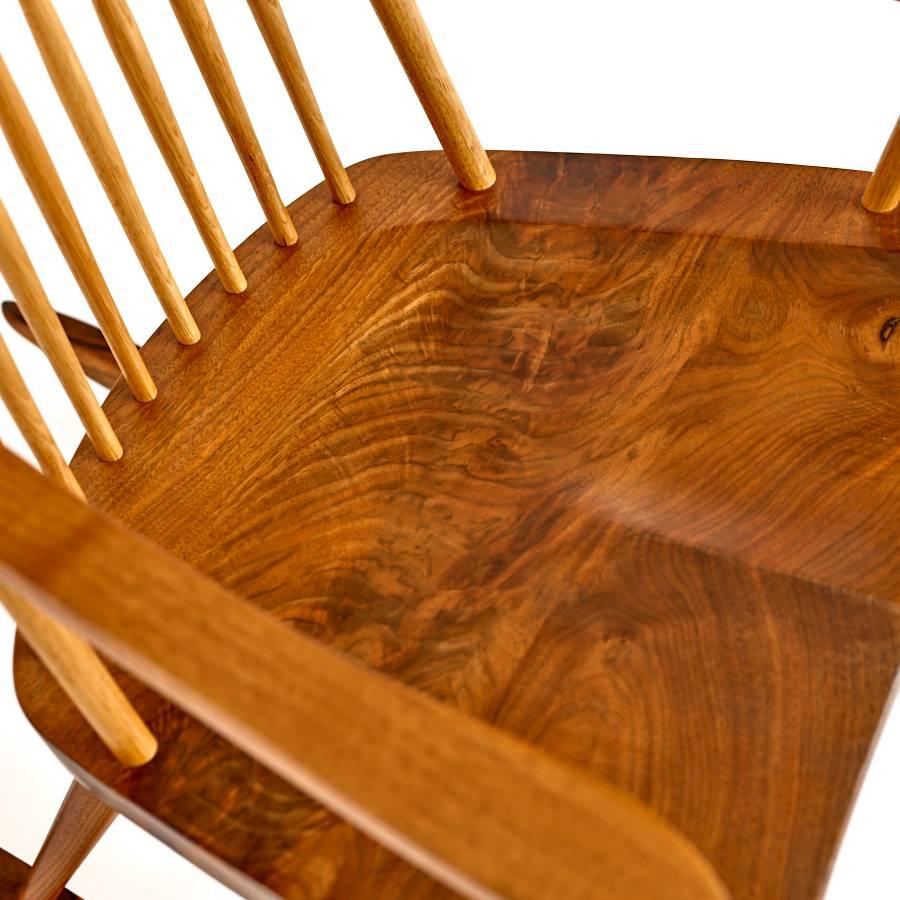 Late 20th Century George Nakashima Single Board Rocking Armchair