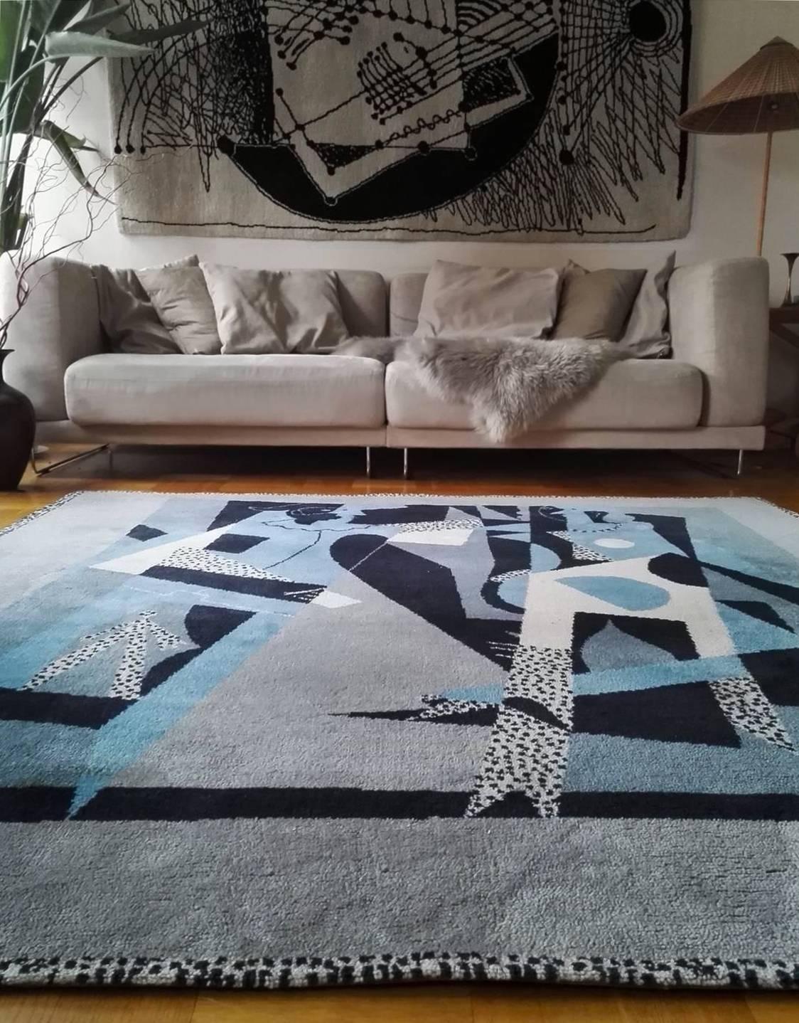 Dutch Pablo Picasso Tapestry Rug (After), Harlequin and 