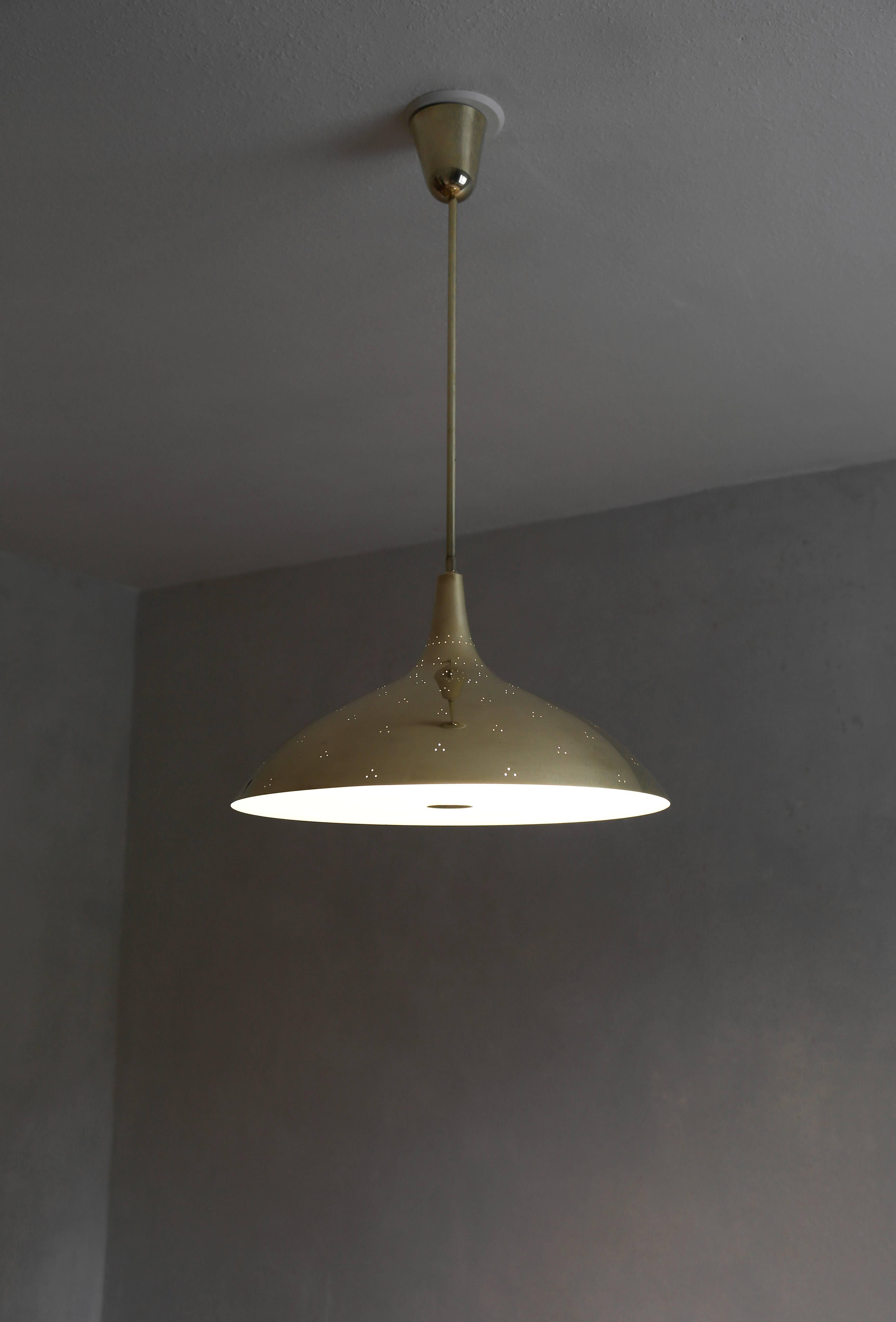 Scandinavian Modern Paavo Tynell Ceiling Light, Model J1965 by Taito, 1940s