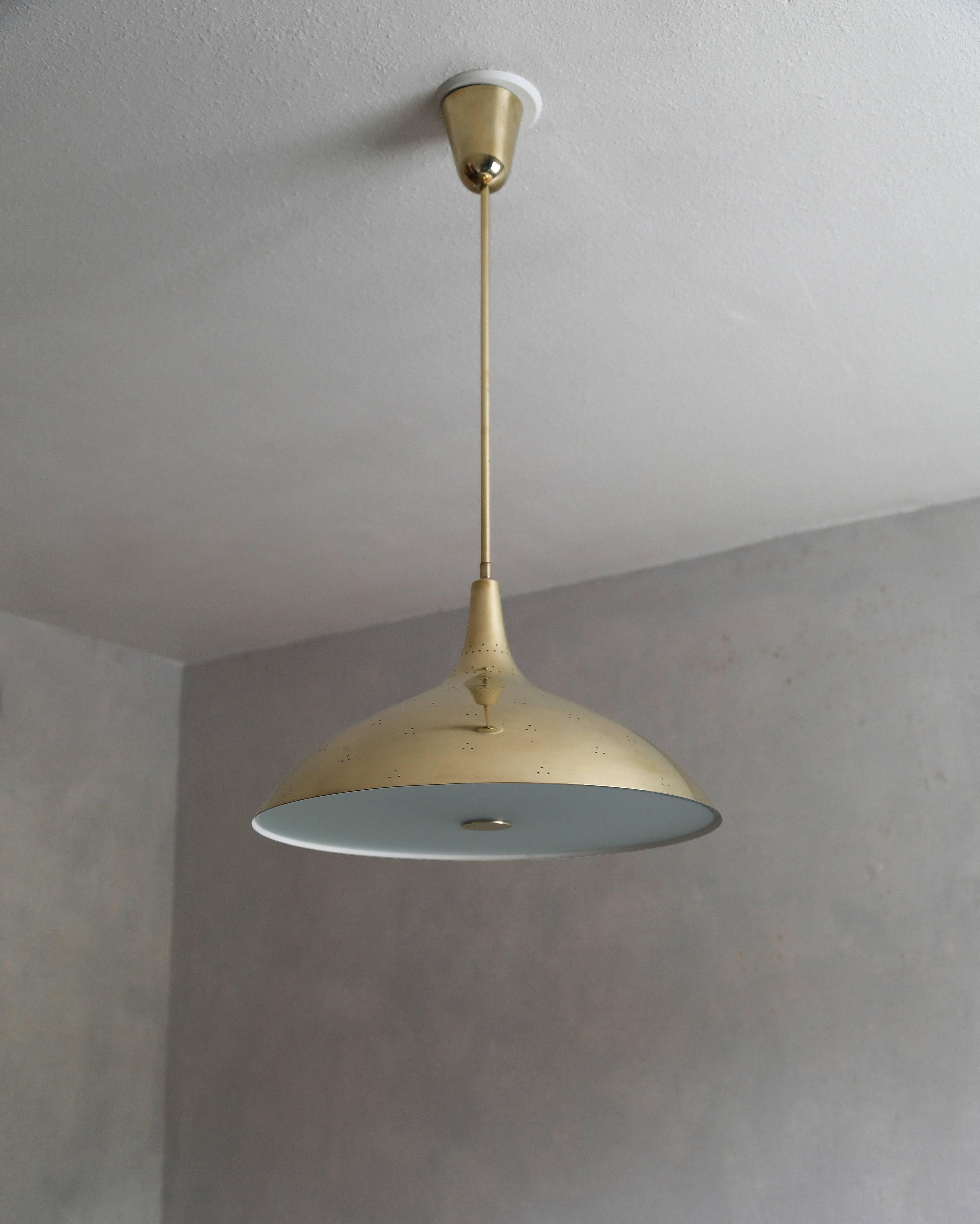 Paavo Tynell Ceiling Light, Model J1965 by Taito, 1940s In Excellent Condition In Houston, TX