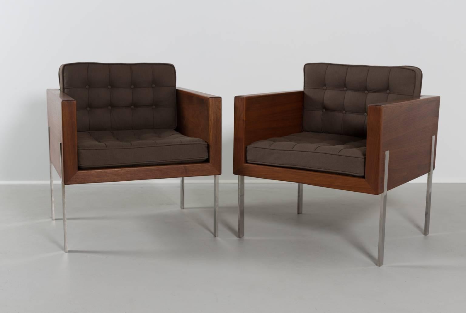 Pair of Harvey Probber Cube Chairs, 1960s In Excellent Condition In Houston, TX