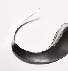 Hand-hammered Sterling Sculptural Necklace or Choker by Jan Arenhill, 1969