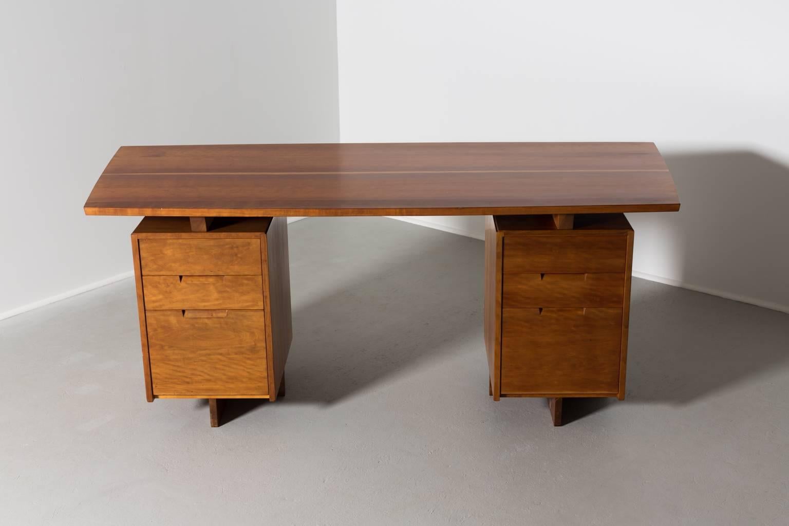 American George Nakashima Double Pedestal Desk