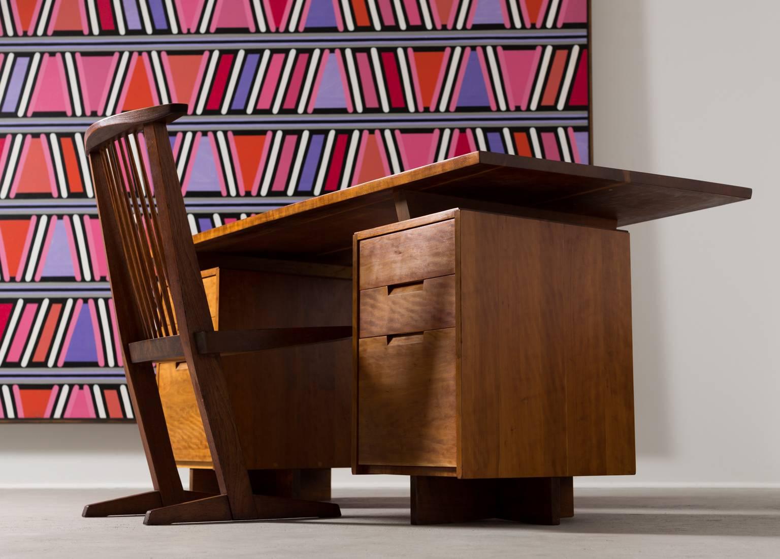 American Craftsman George Nakashima Double Pedestal Desk