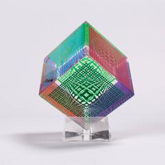 Victor Vasarely Sculpture Cube, Signed Edition 82/200