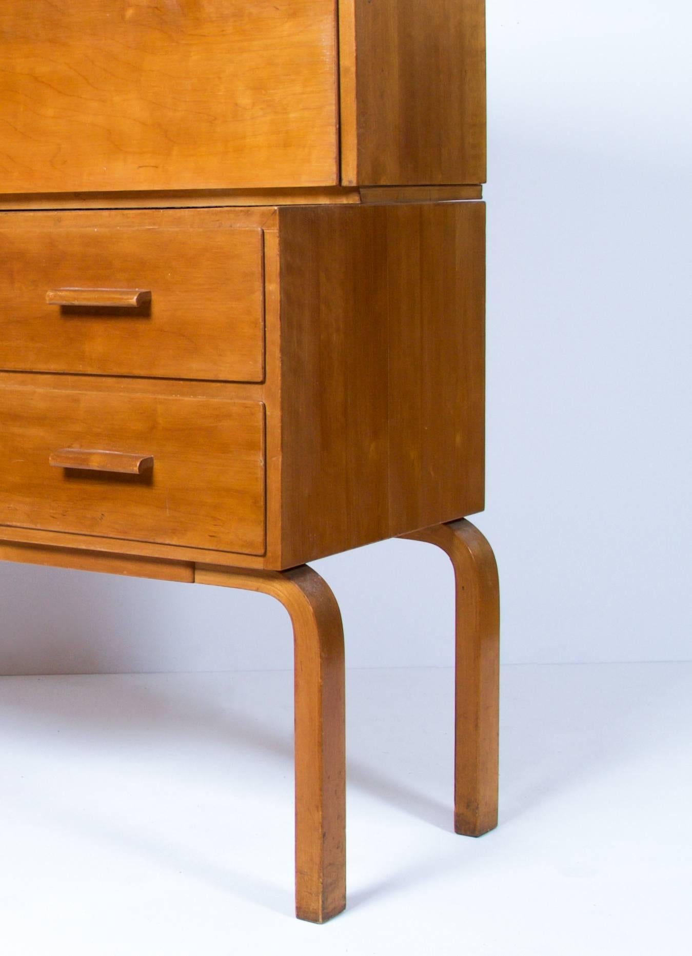 Laminated Early Alvar Aalto Secretary, Model 802, 1930s