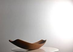Early Jens Harald Quistgaard Staved "Canoe" Bowl, for Dansk