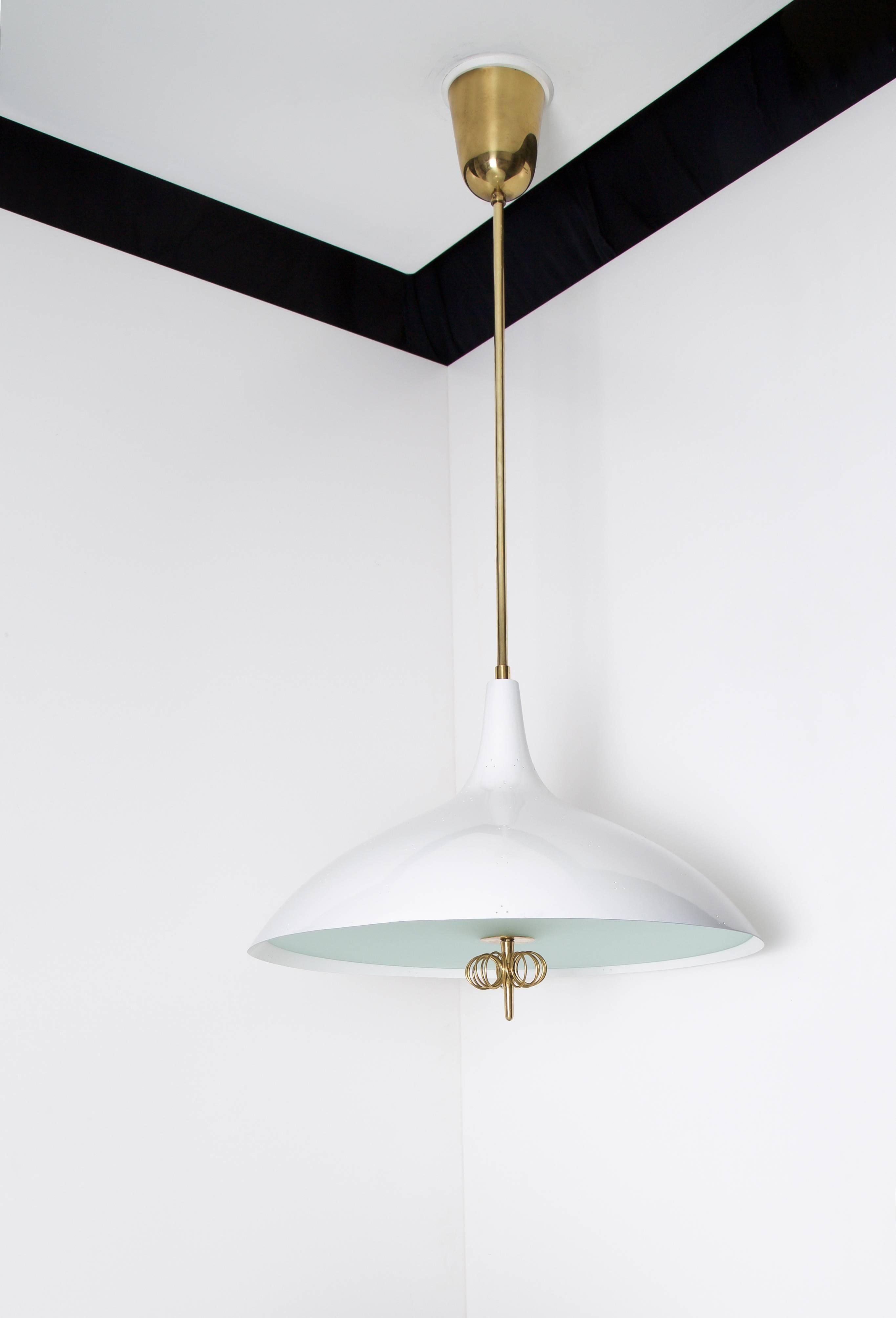 Paavo Tynell Ceiling Lamp, Model 1965, Idman, 1950s In Excellent Condition In Houston, TX