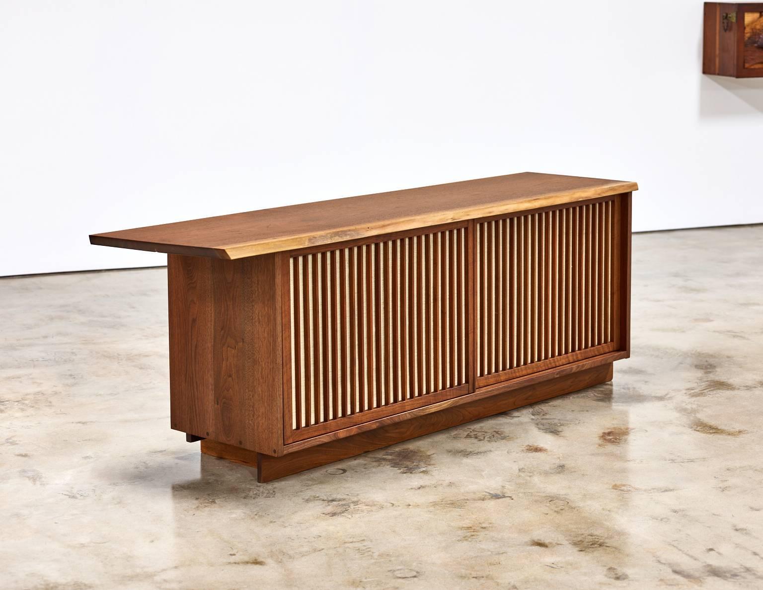 George Nakashima Two-Door Walnut Cabinet, 1960s In Good Condition In Houston, TX