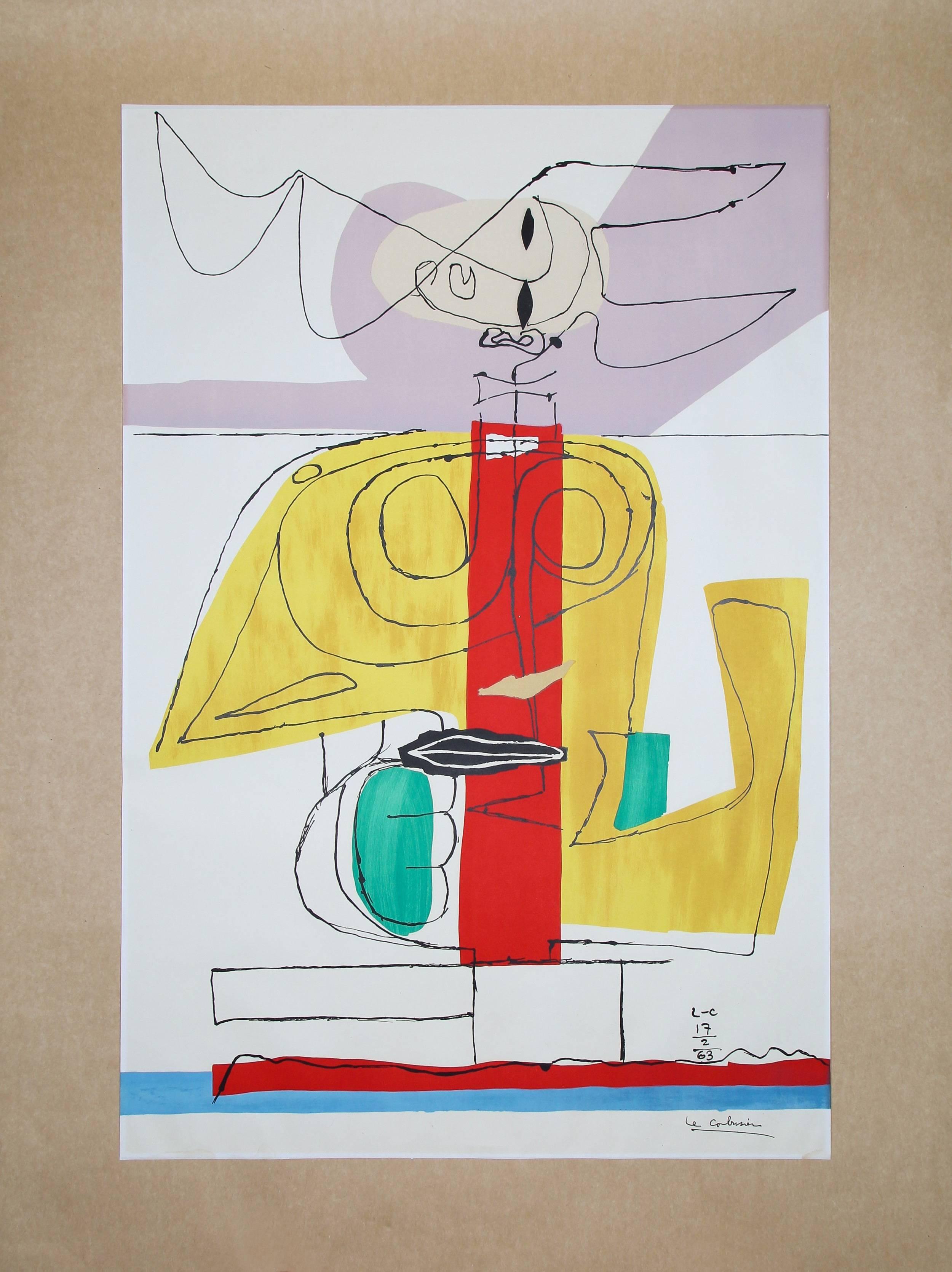 Le Corbusier
Large and rare color lithograph 