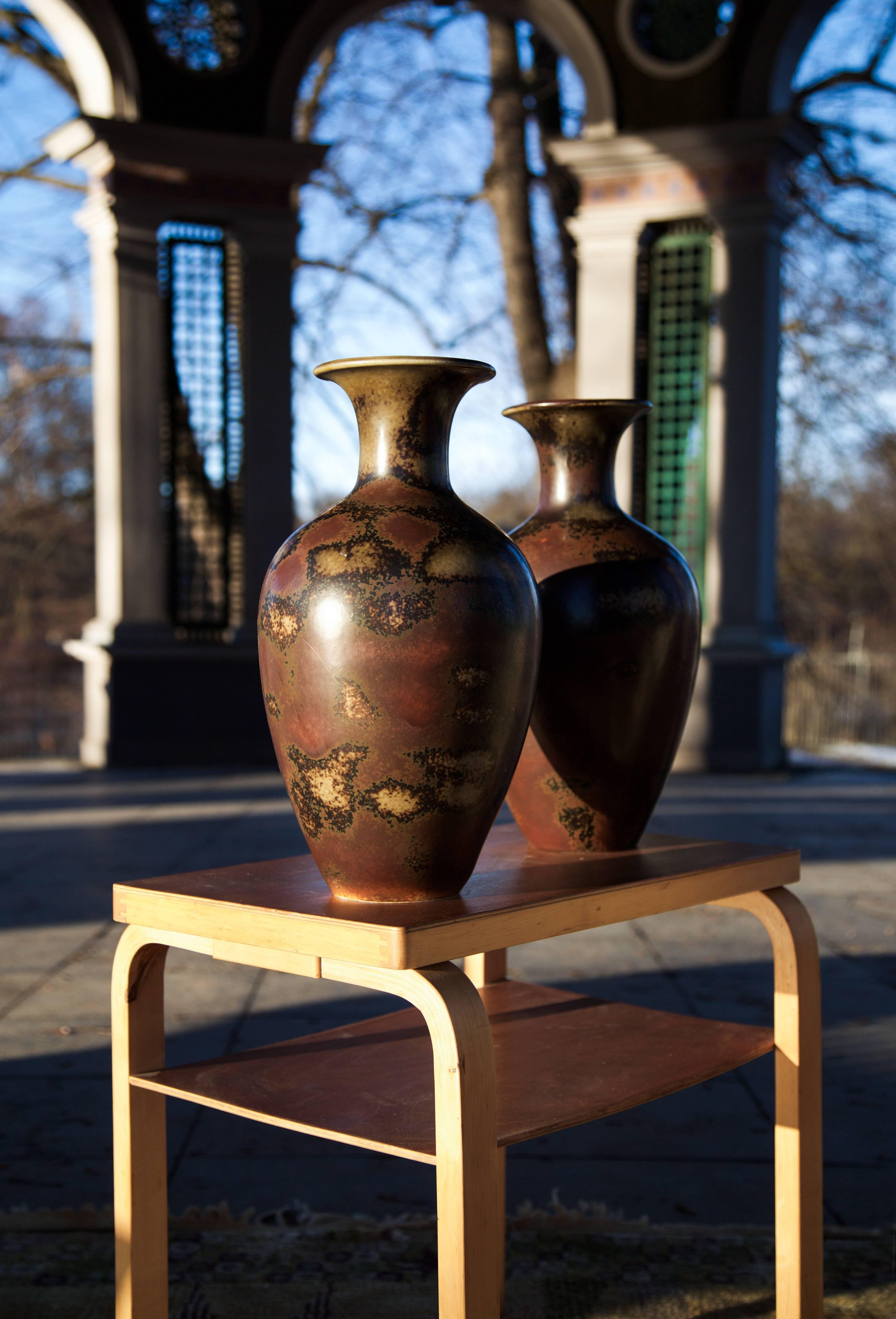 Mid-20th Century Gunnar Nylund, Pair of Floor Vases by Rörstrand Ab, Sweden, Early 1950s