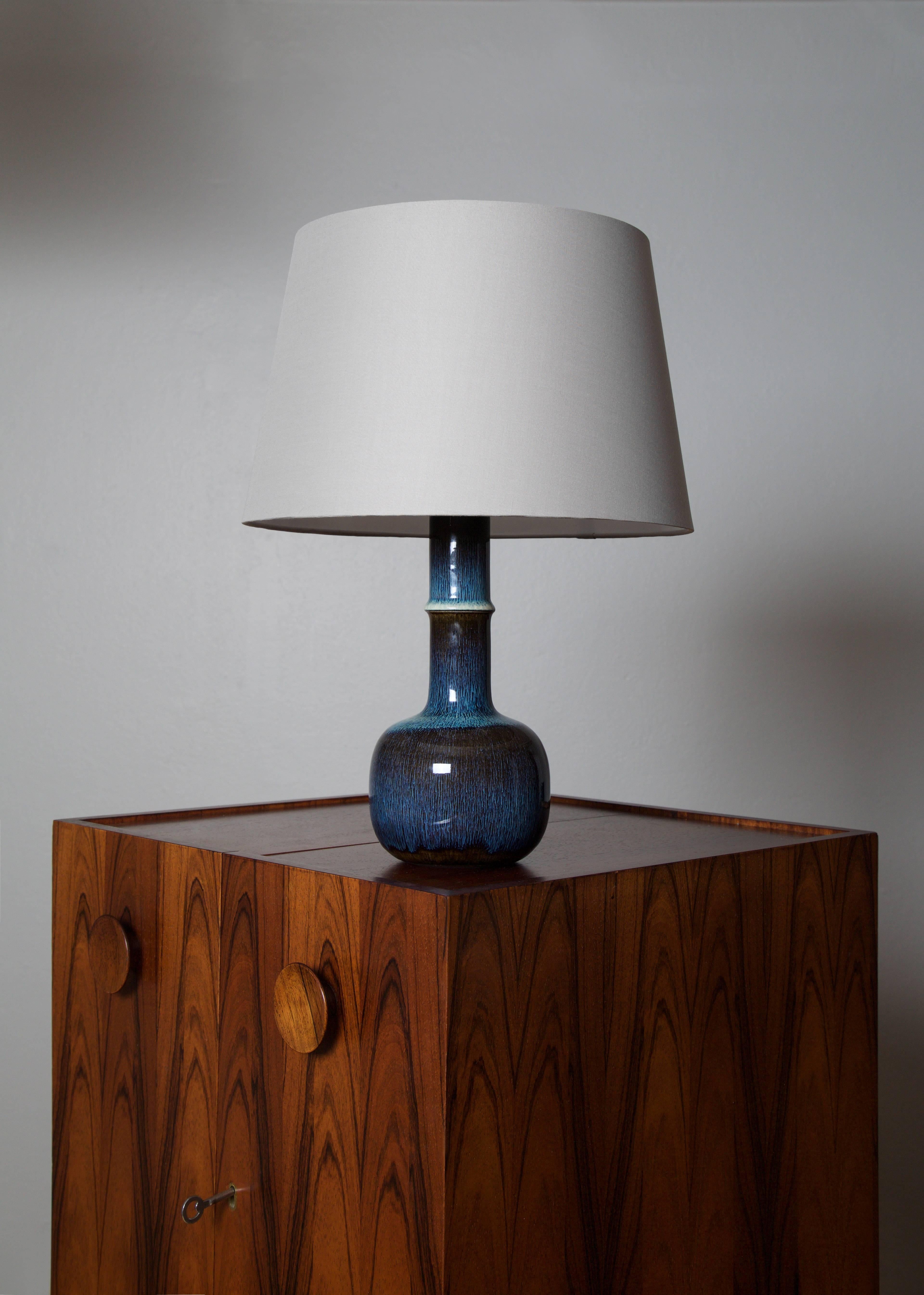 Hand-Crafted Carl-Harry Stalhane Unique Table Lamp, Rörstrand Ab, Sweden, 1950s