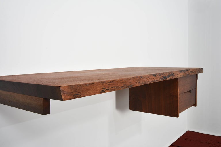 Walnut Wall Mounted Desk Shelf At 1stdibs