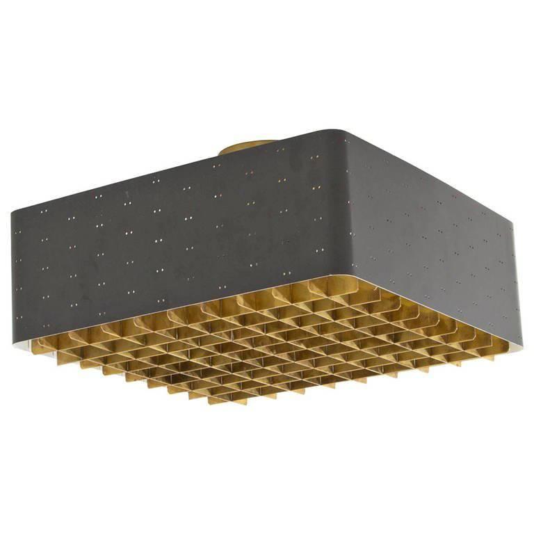 Paavo Tynell Ceiling Lamp, Model 9068, Idman Oy, Pair Available