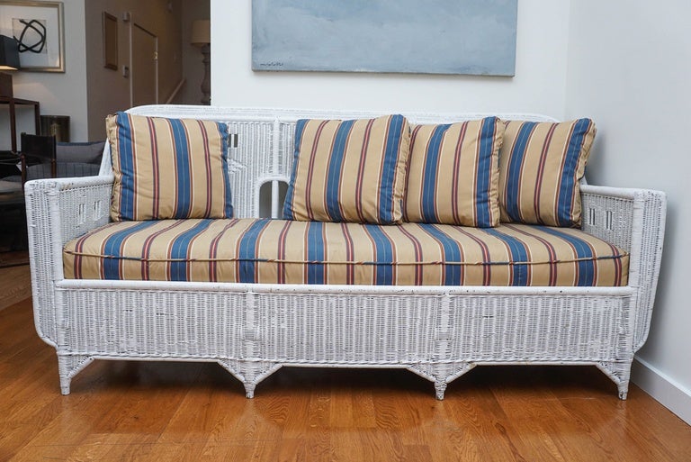 American Antique Wicker Sofa