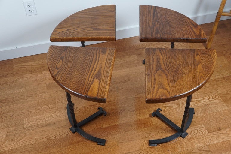 Four-Part Circular Table In Good Condition For Sale In Hudson, NY