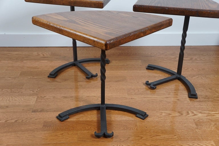 Iron Four-Part Circular Table For Sale