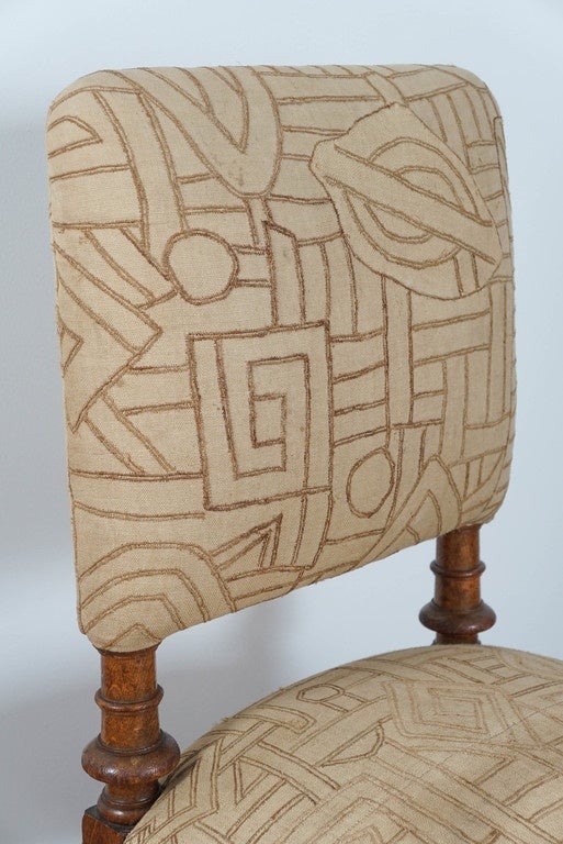 Oak Antique Upholstered Side Chair