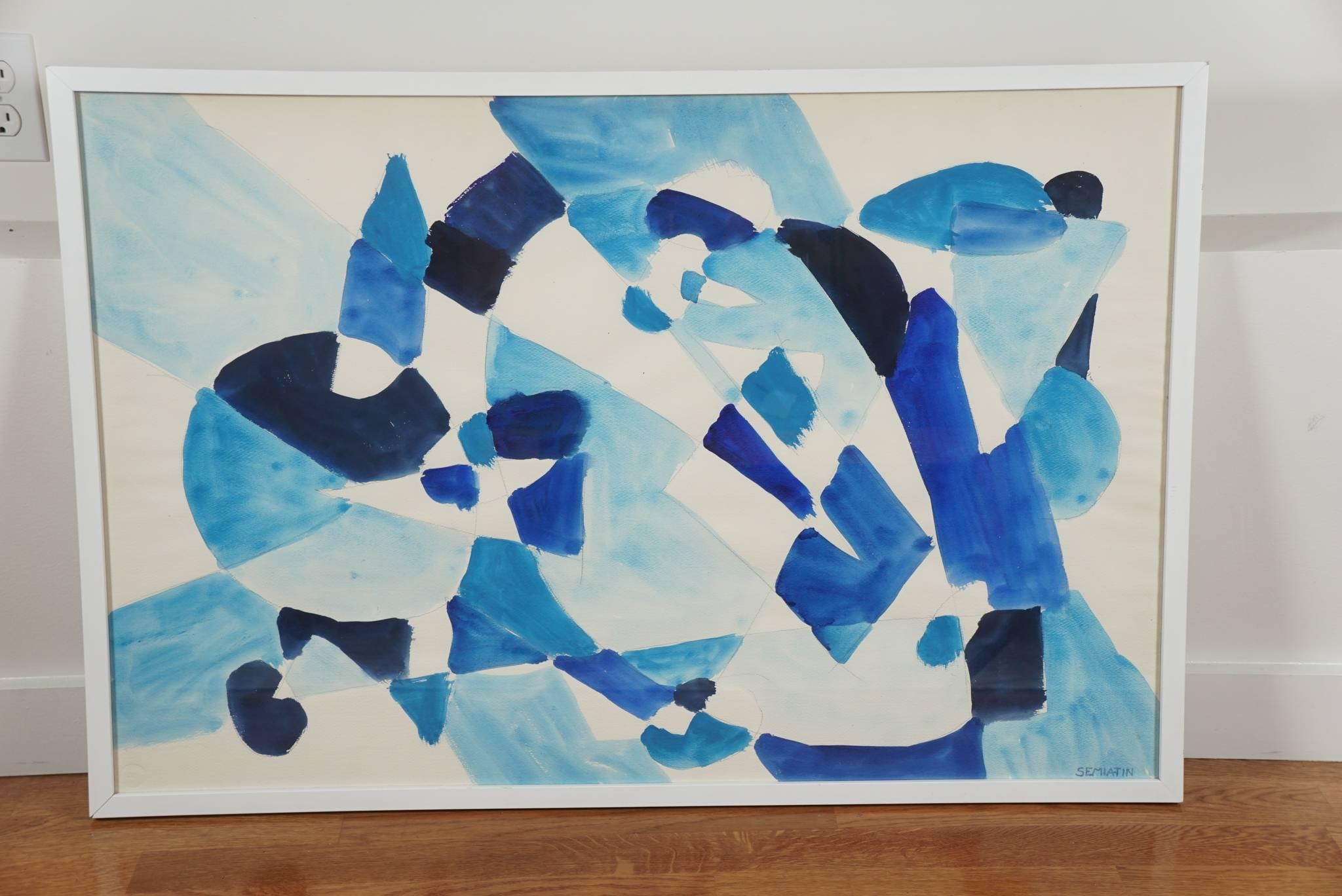 Water color on paper by artist, Jacob Semiatin.