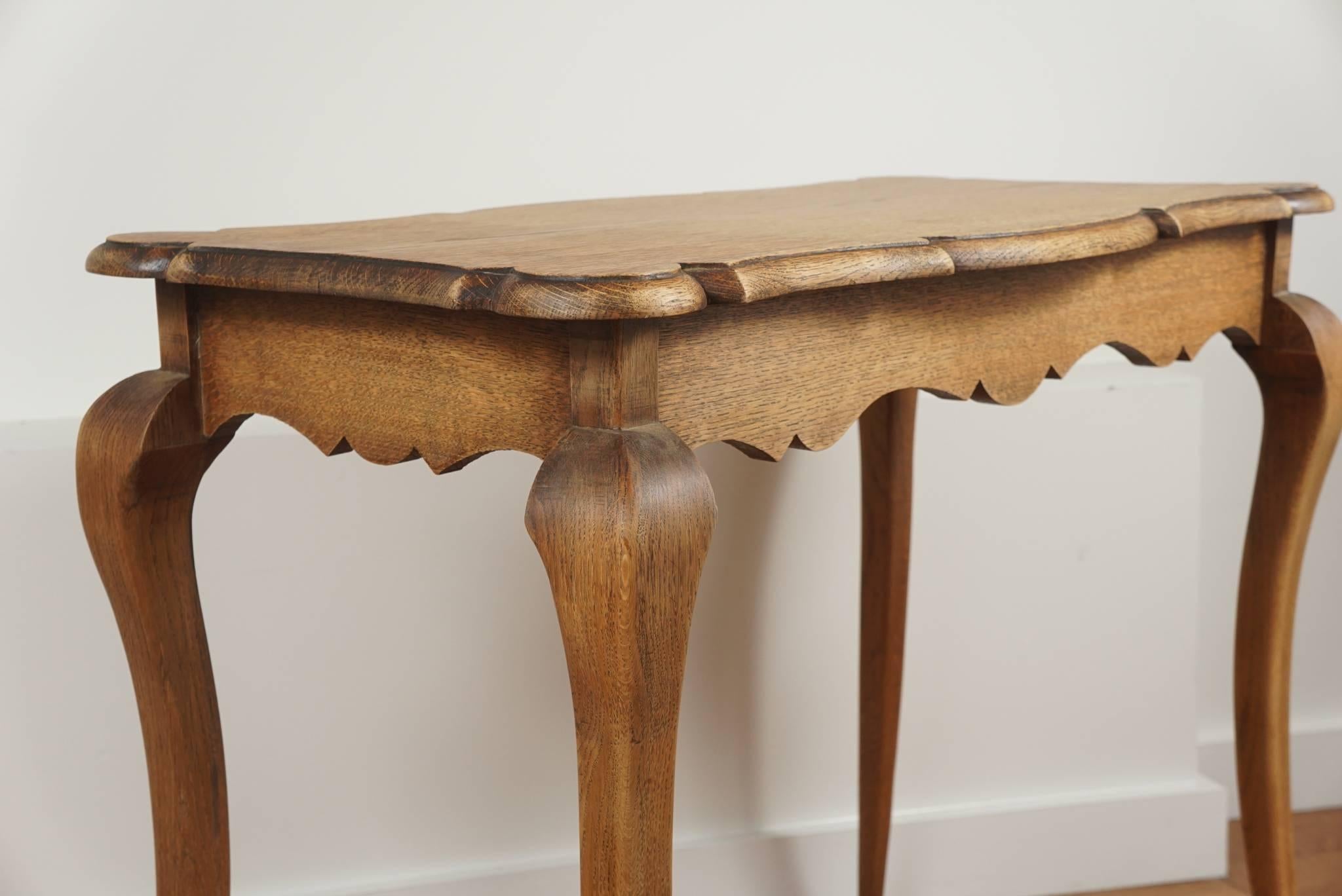 Oak Wood Side Table For Sale