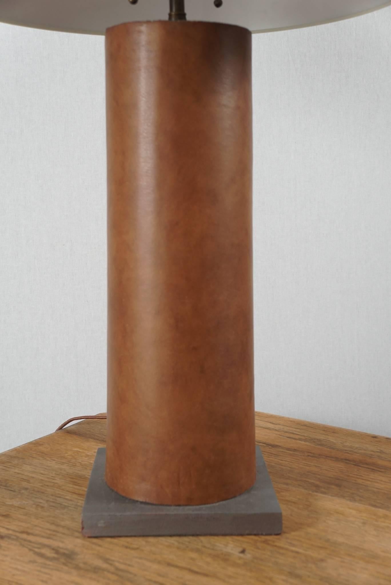 American Cylindrical, Column Table Lamp For Sale