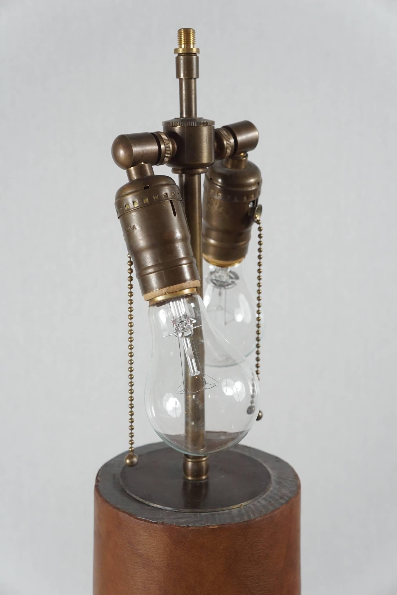 Late 20th Century Cylindrical, Column Table Lamp For Sale