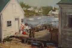 Untitled, Dock Scene with Shacks