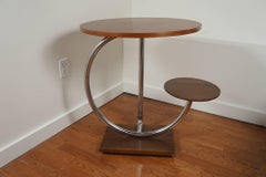 Art Deco Side Table with Seat