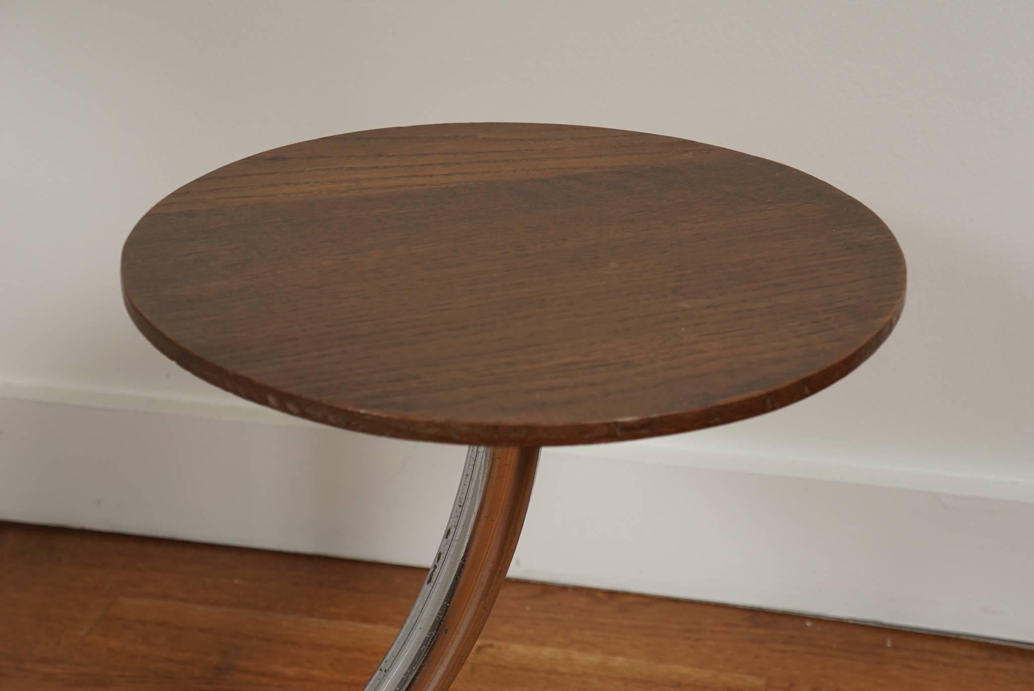 Mid-20th Century Art Deco Side Table with Seat For Sale