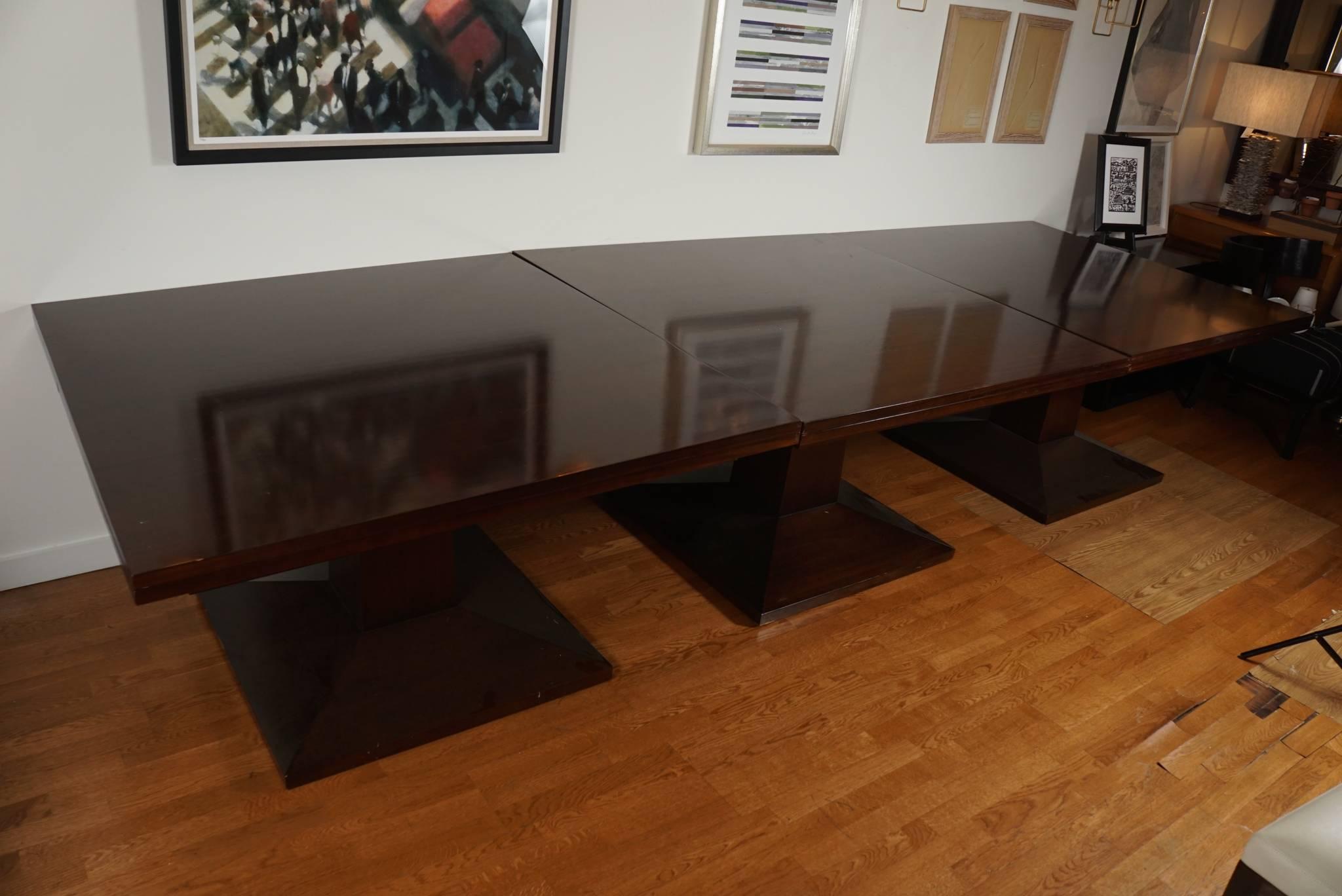 American Large Three-Part Dining Table