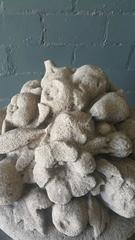 Pair of 18th Century French Cast Stone Fruit and Flower Urns