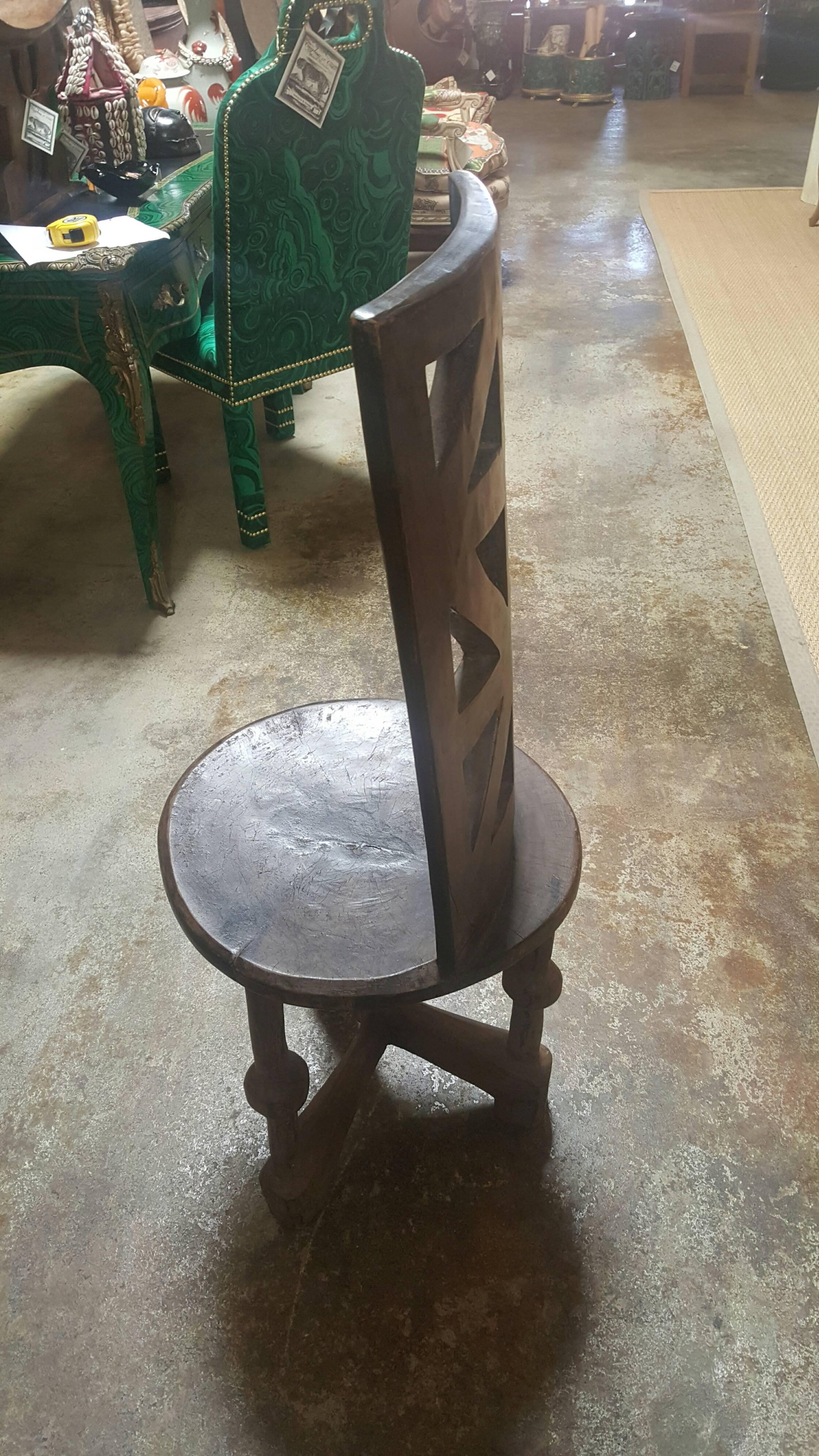 Patinated African Chair