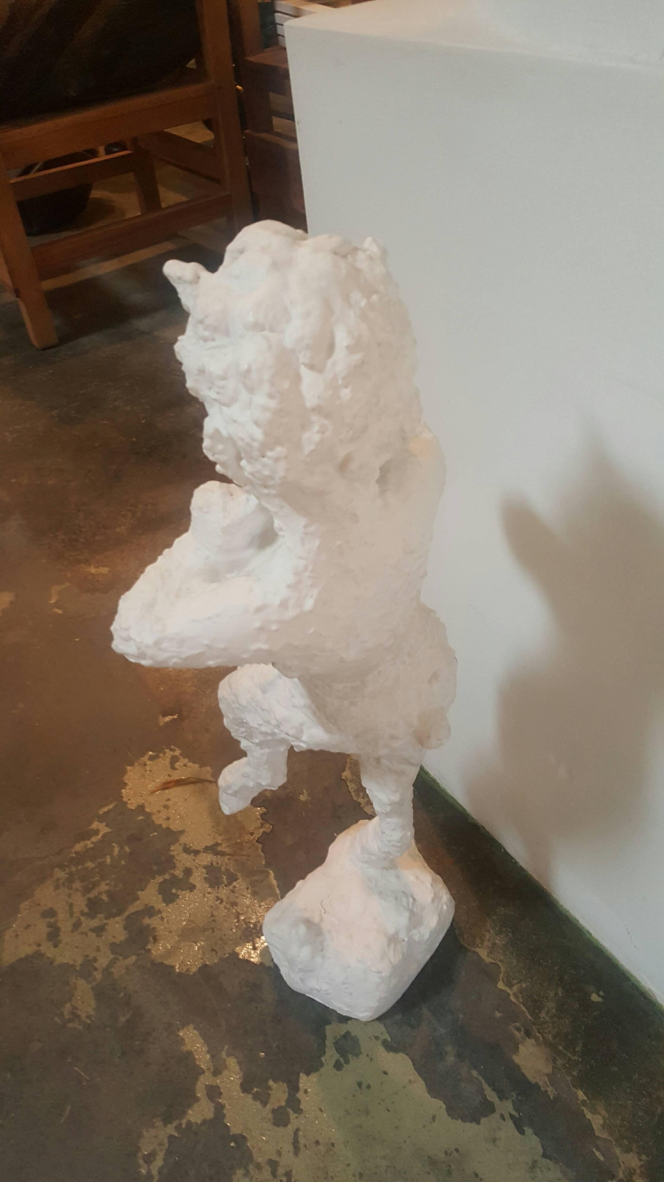 White Satyr Sculpture of Pan In Good Condition In Dallas, TX