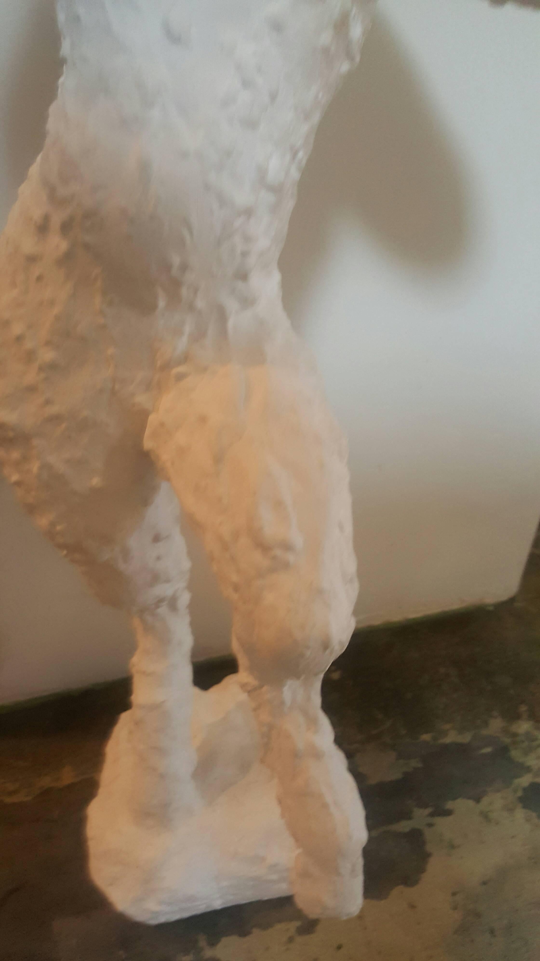 Mid-20th Century White Satyr Sculpture of Pan