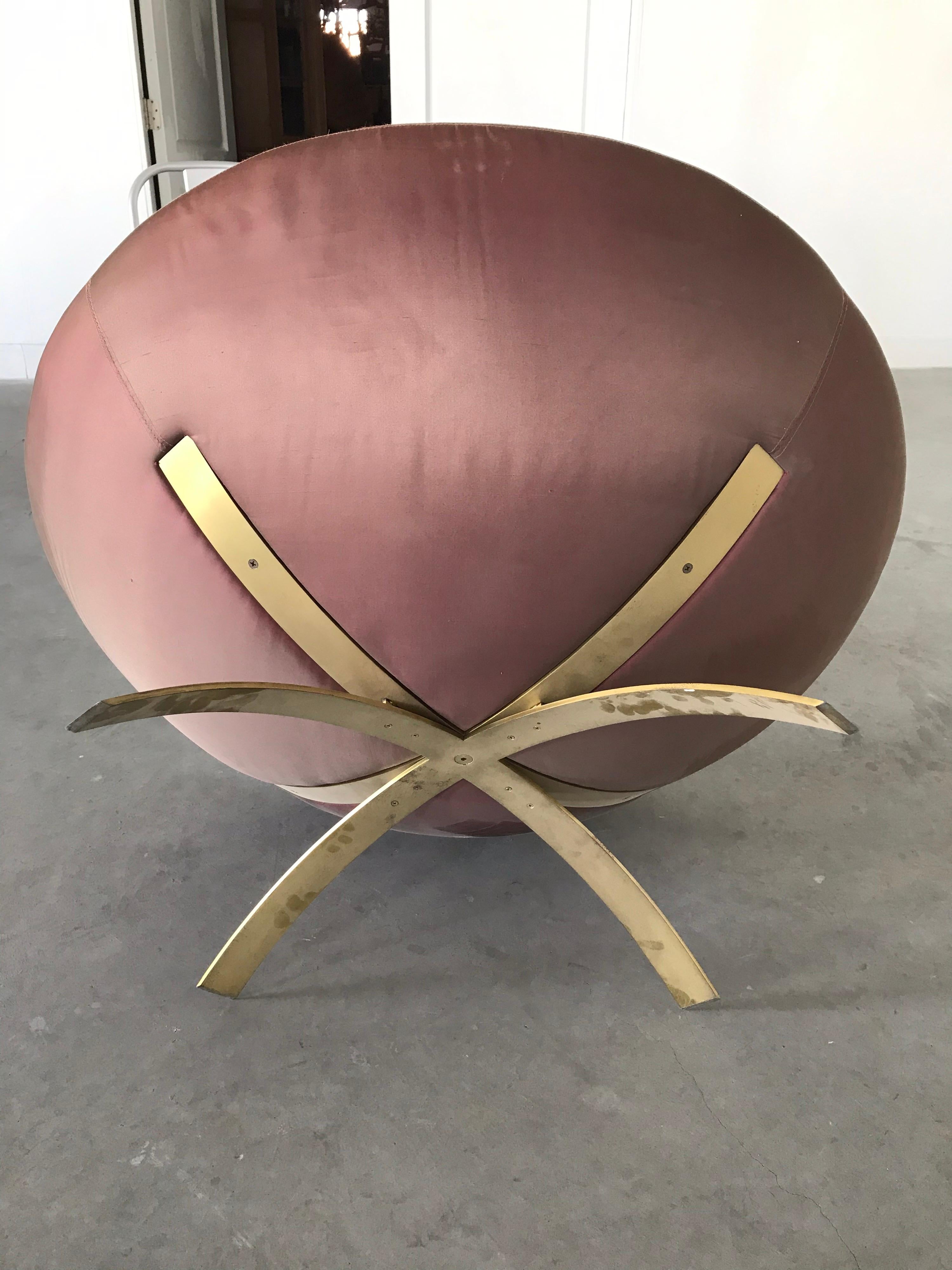 American Pair of Seat Poufs For Sale