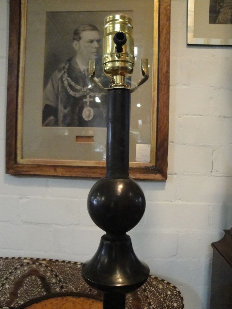 American Pair of Bronze Floor Lamps For Sale