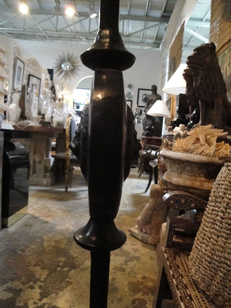 20th Century Pair of Bronze Floor Lamps