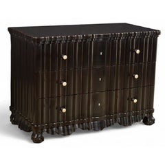 Quatrain Portuguese Baroque Ebonized Commode, Modern