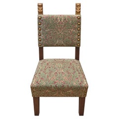Set of Four 19th Century Spanish Renaissance Carved Wood Dining Chairs