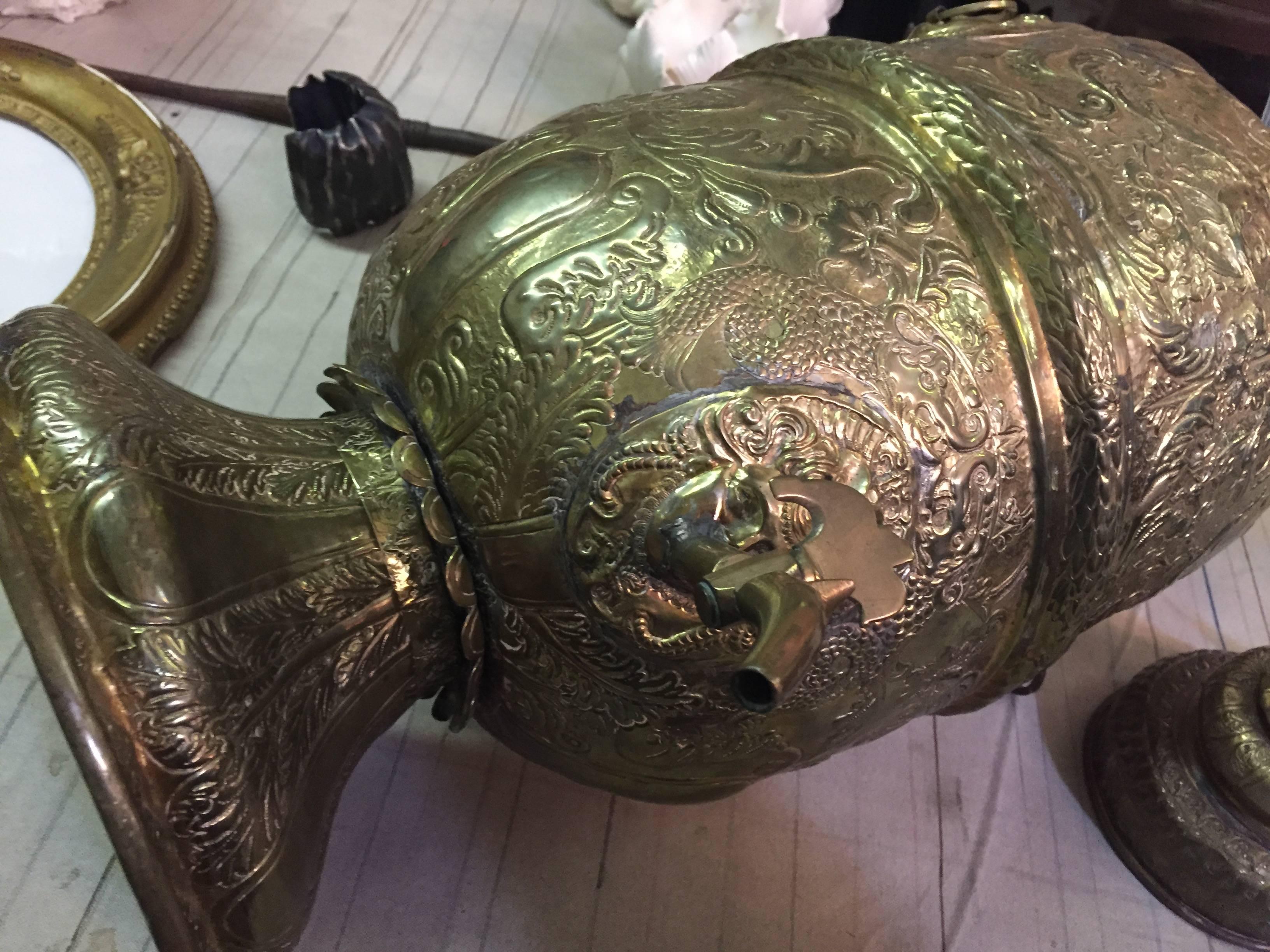 19th Century Turkish Samovar In Good Condition For Sale In Dallas, TX