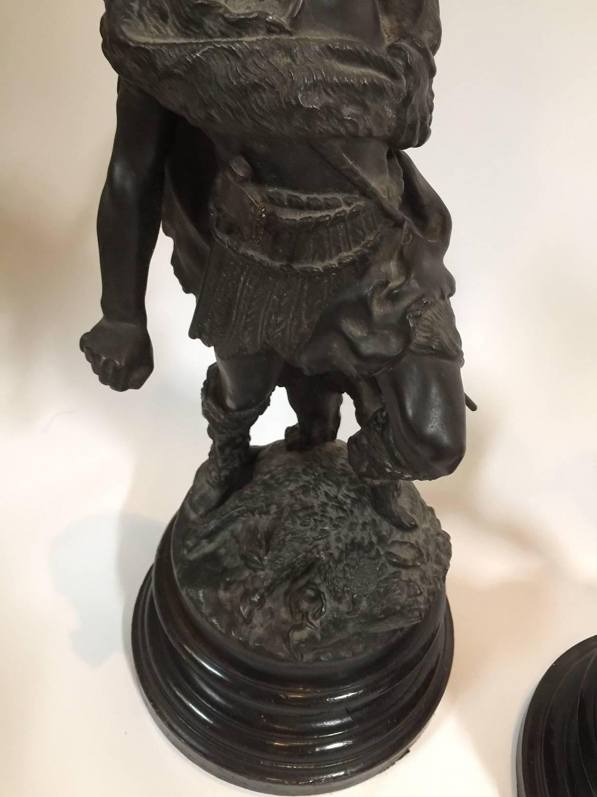 Fine XIX secolo Indiani di bronzo di Rancoulet in vendita