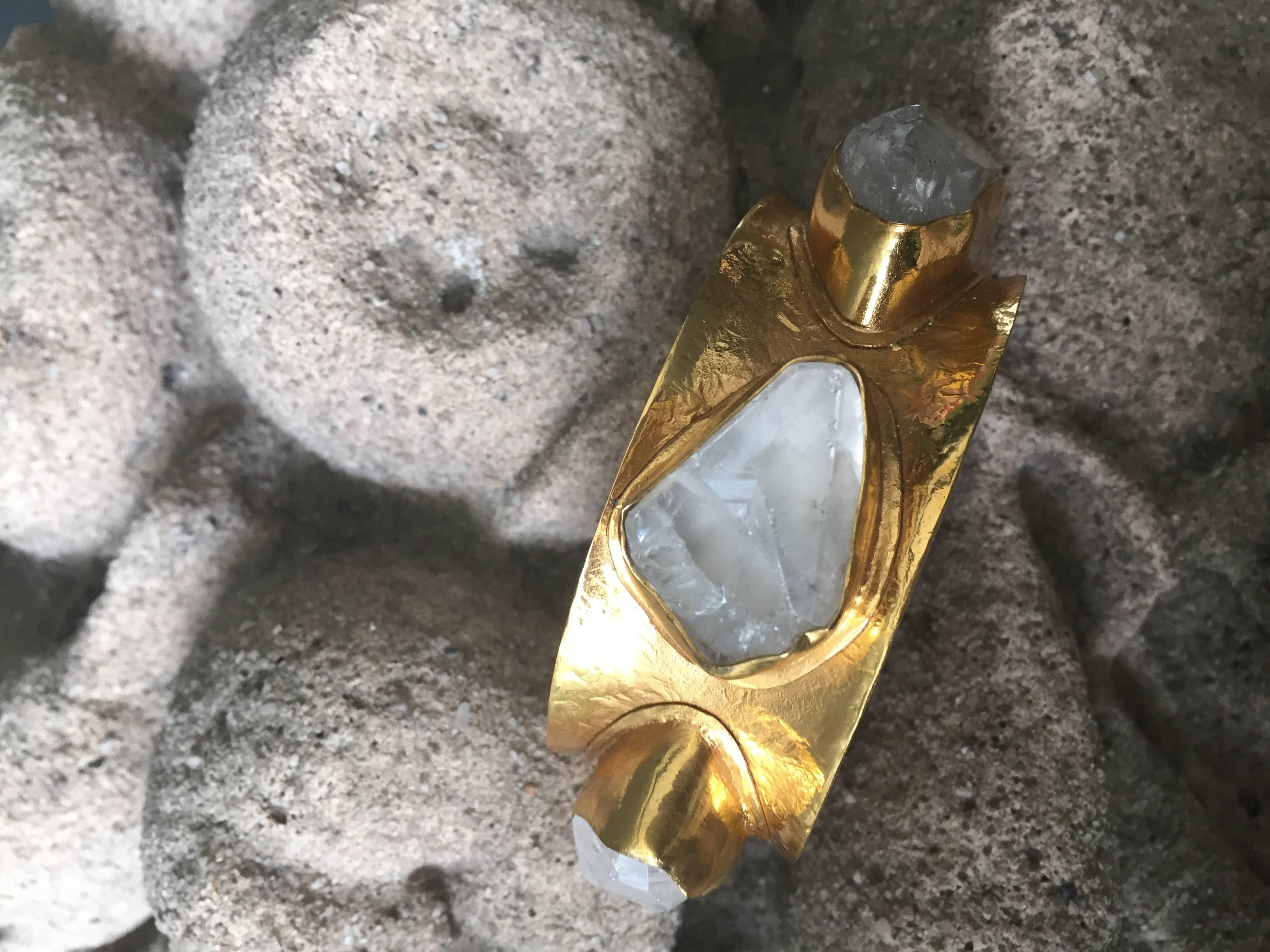Rock Candy Large Cuff Bracelet by Michelle Nussbaumer In Excellent Condition In Dallas, TX