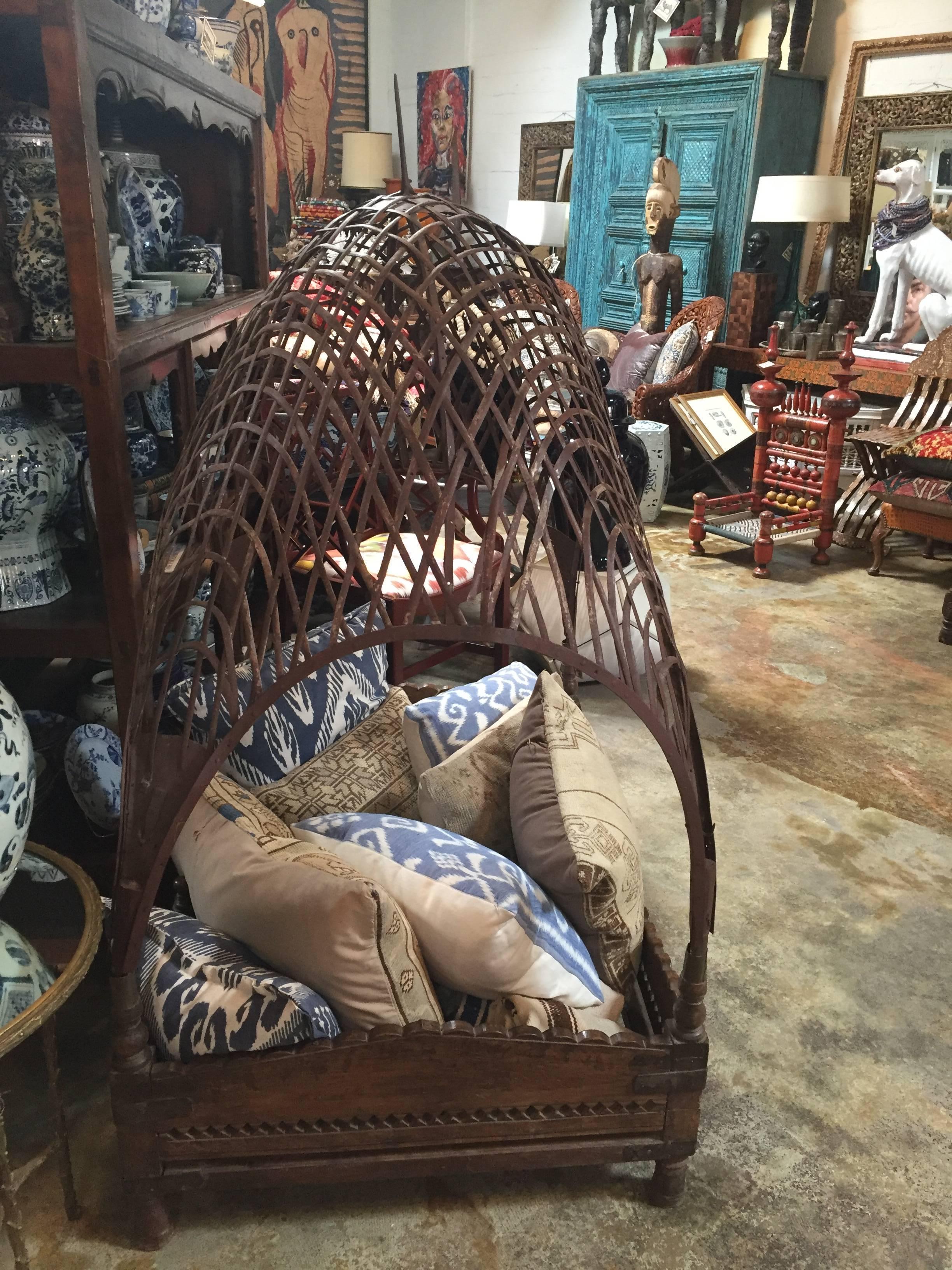 Antique Indian carrier
Unique option would be a dog bed or interesting conversation piece on top of a large table.