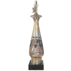 Vintage Eglomise Hollywood Regency Lamp