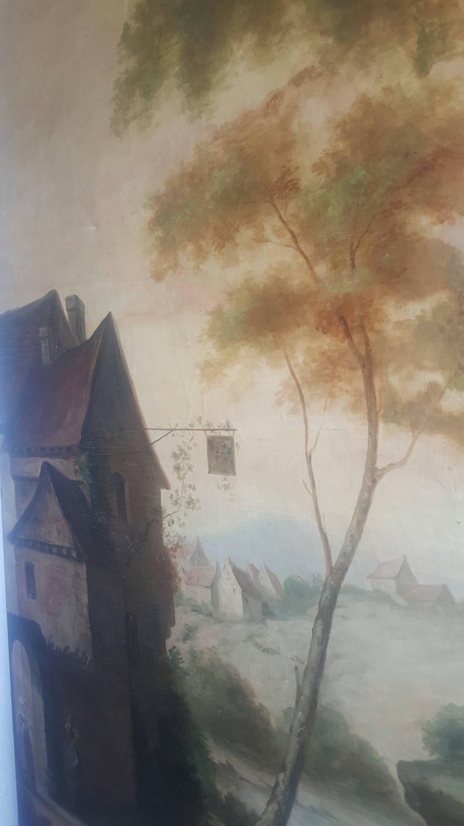Panneaux de pièce peints à la main du XVIIIe siècle en vente 2