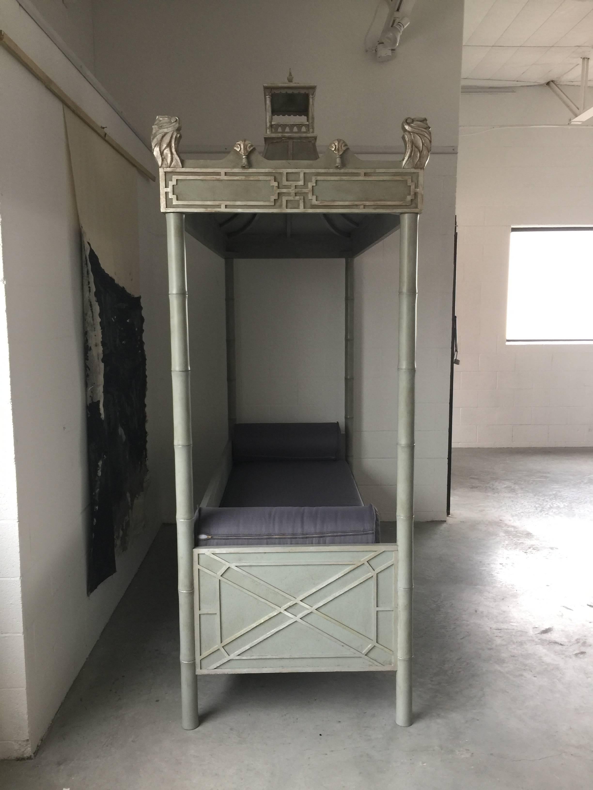 Custom pagoda daybed designed by Michelle Nussbaumer
Any finish available.
 