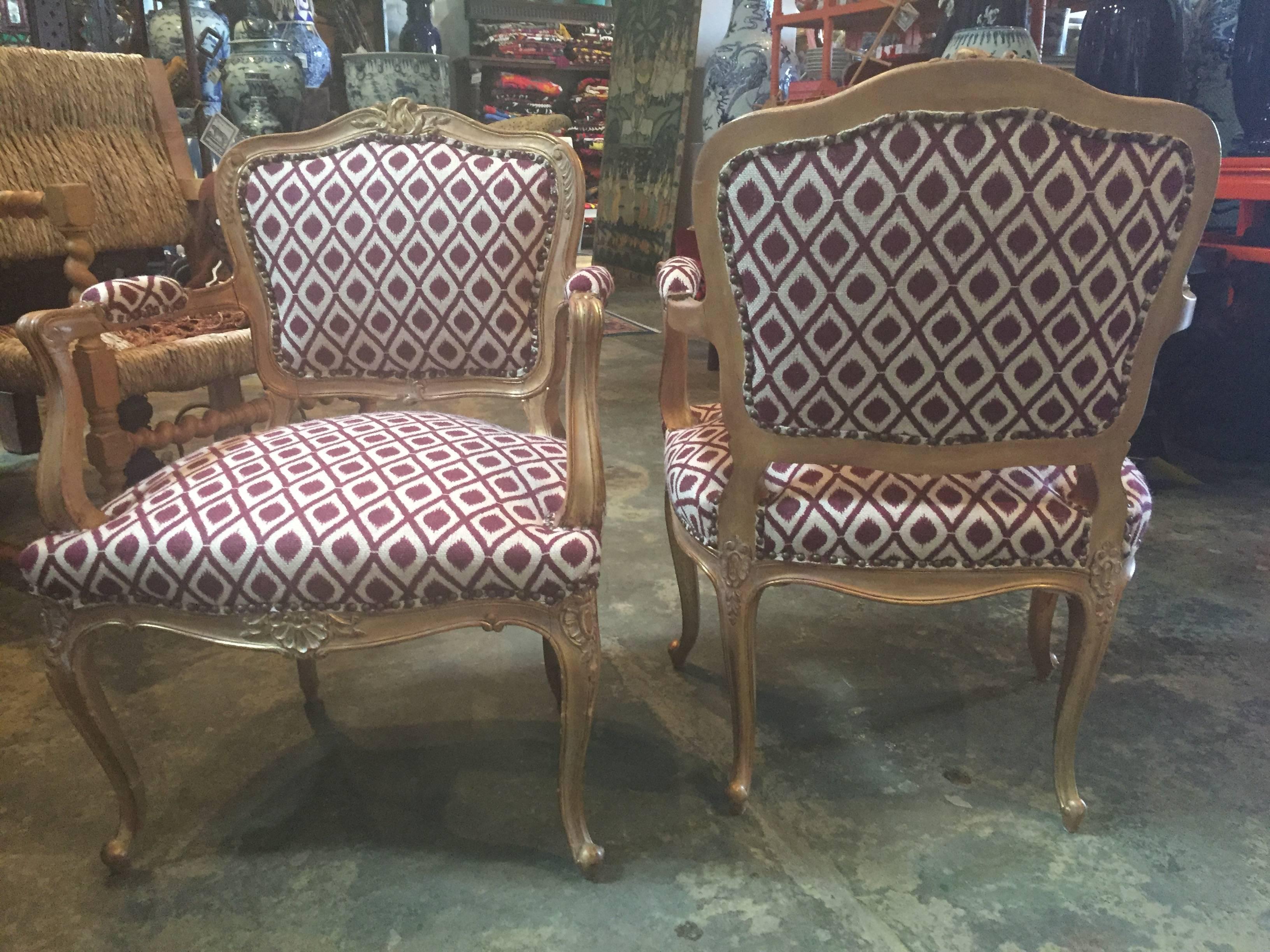 19th Century Pair of Louis XV Fauteuils For Sale