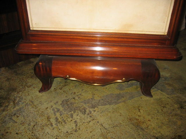 Wood 1940s French Abatant with Original Vellum Drop Front For Sale